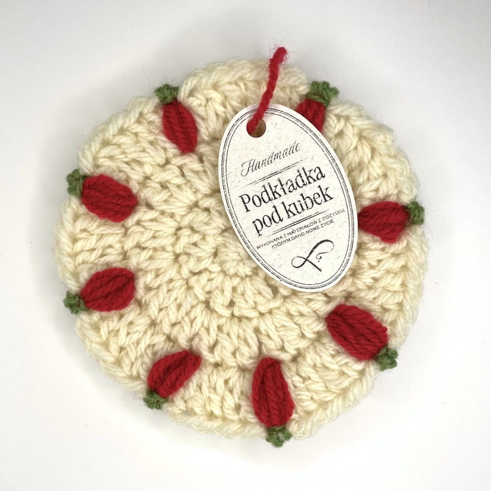 Podkładka pod kubek w poziomki