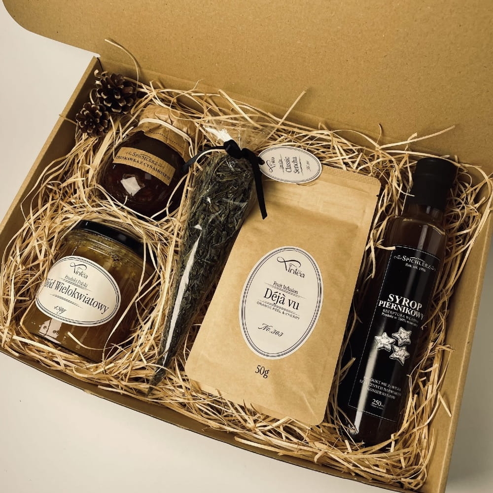 Zimowy zestaw prezentowy z herbatą