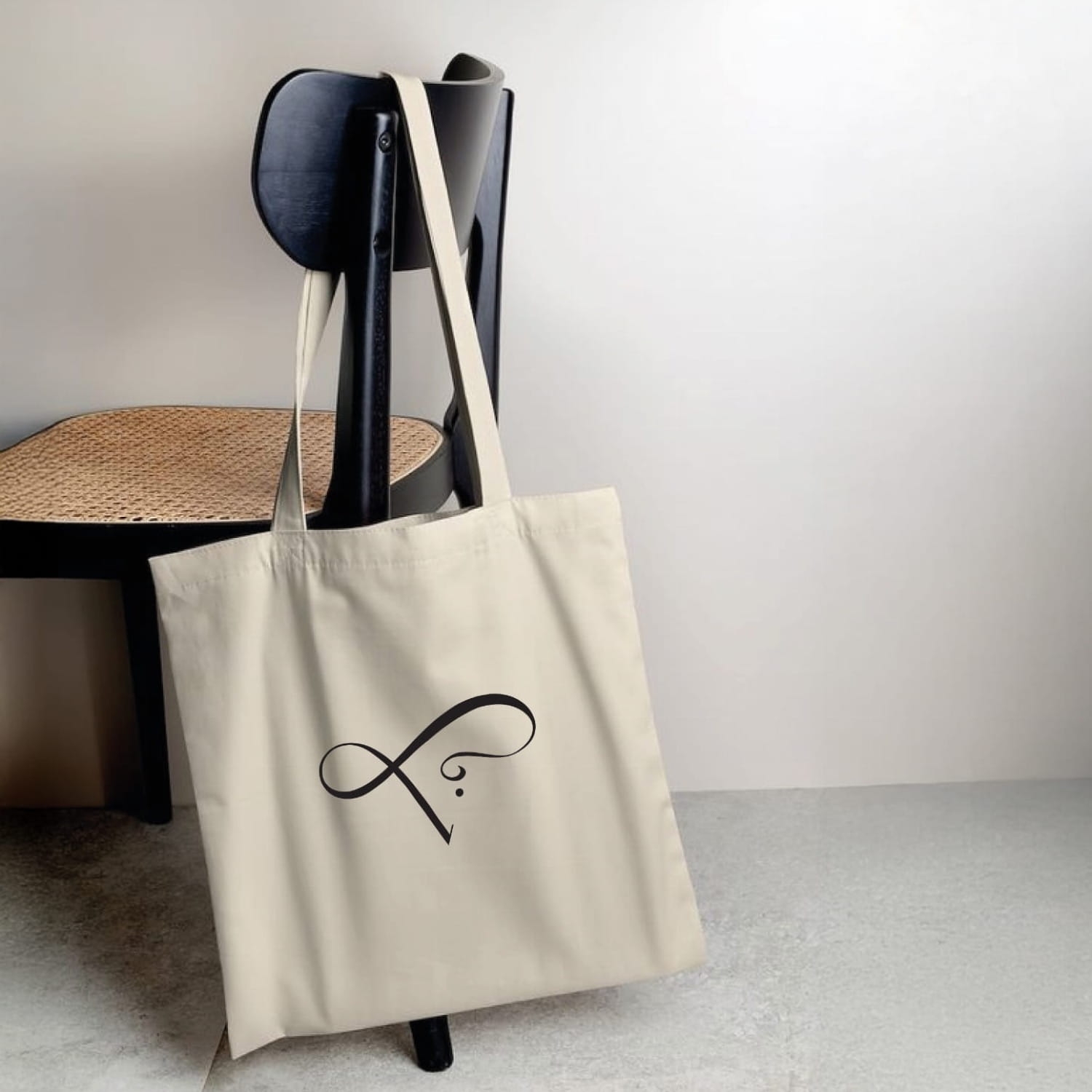 Torba bawełniana EKO z logo wykonana z grubej, naturalnej bawełny