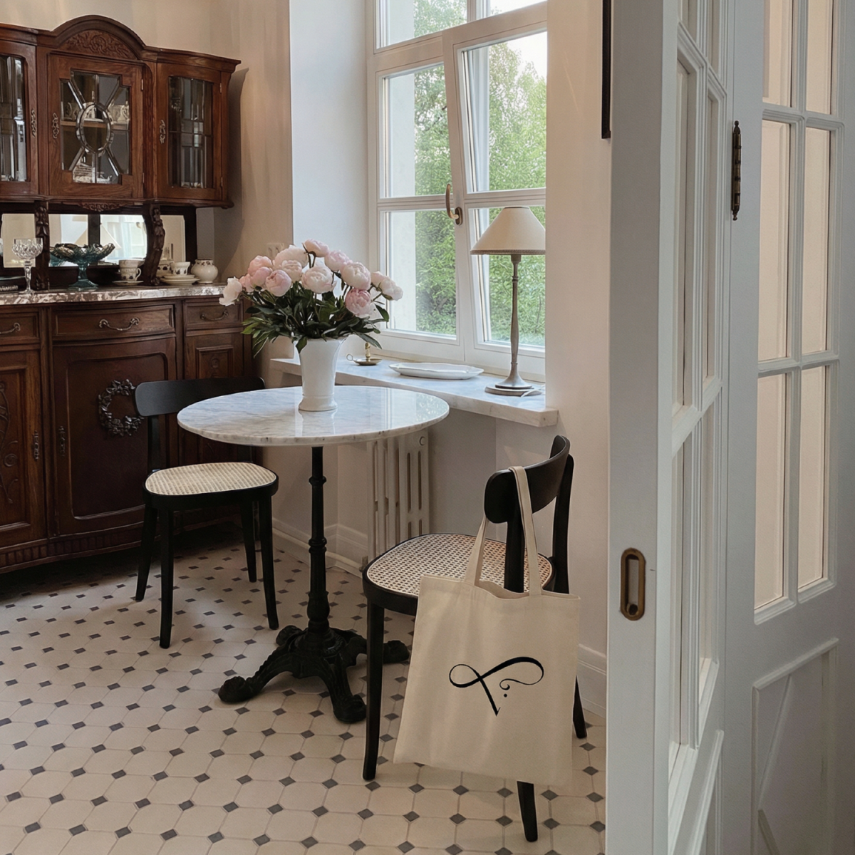 Torba bawełniana EKO z logo wykonana z grubej, naturalnej bawełny